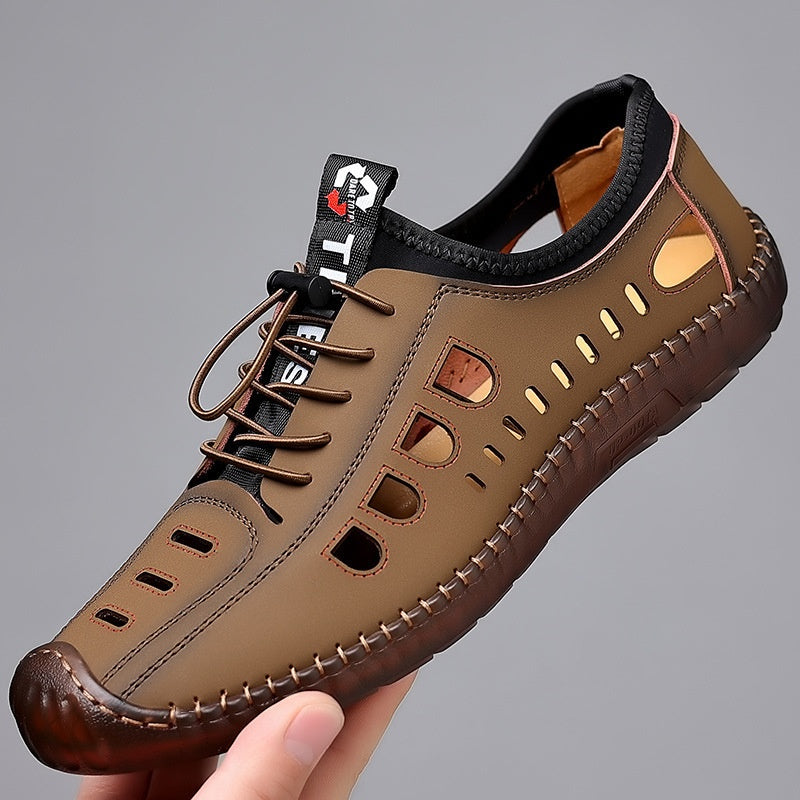Mens Casual Hollow Casual în aer liber Sandale-Fascia Sole
