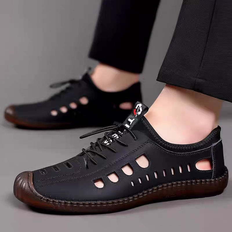 Mens Casual Hollow Casual în aer liber Sandale-Fascia Sole