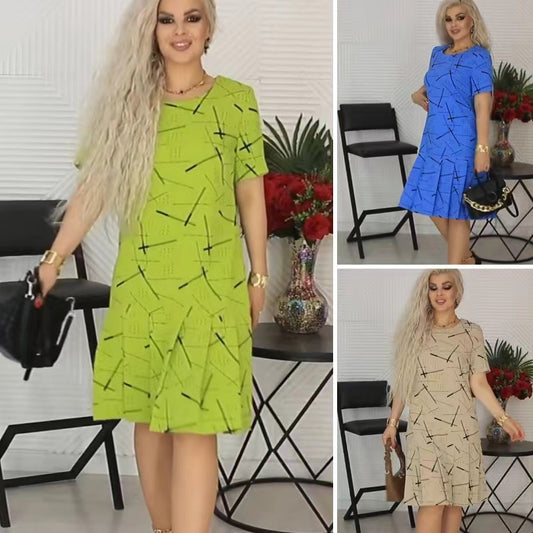 Rochie plisată imprimată aerisită